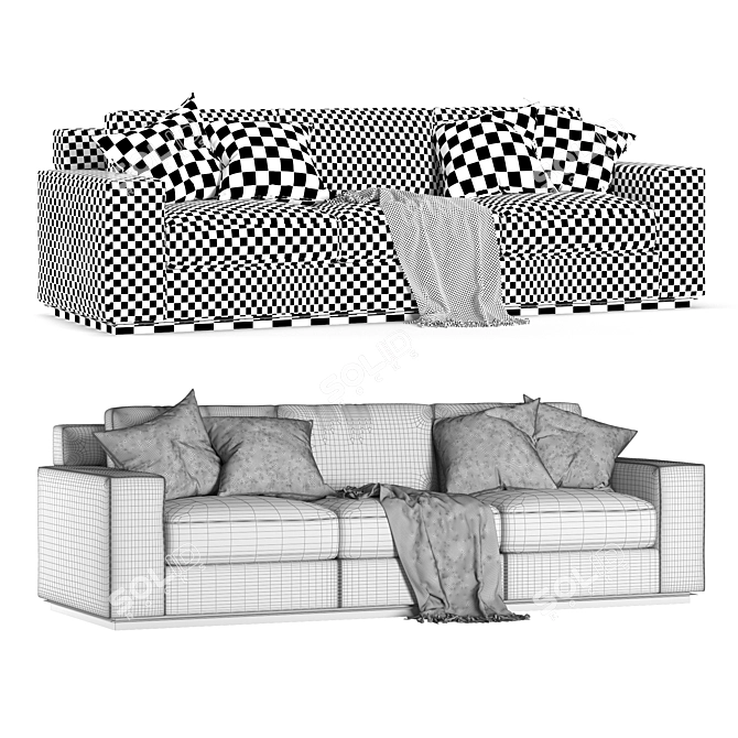 Luxury Arudin Sofa - Elegant Comfort 3D model image 4