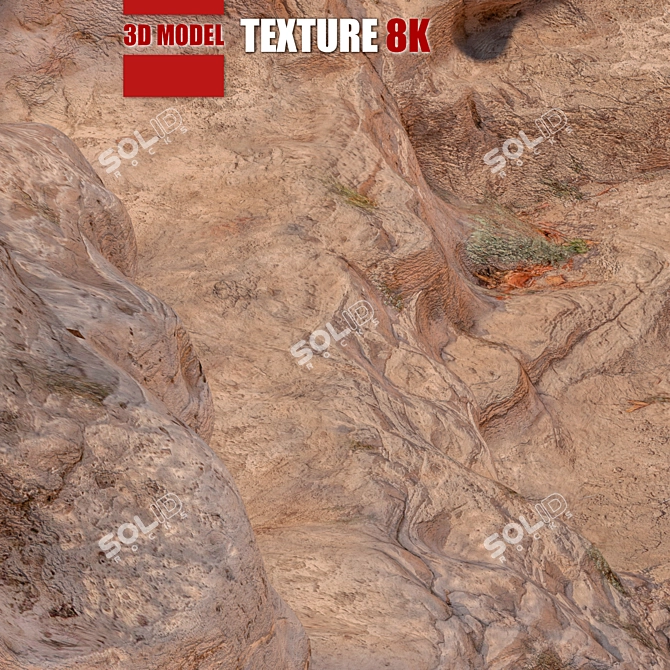 Detailed Stone Model - 8K Texture 3D model image 2