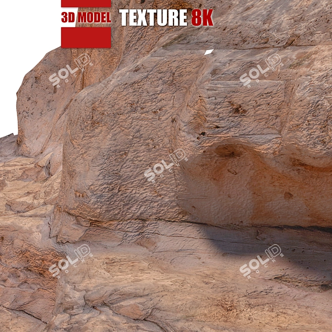 Detailed Stone Model - 8K Texture 3D model image 4