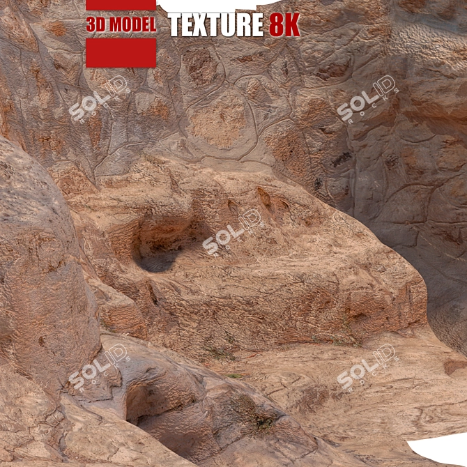 Detailed Stone Model - 8K Texture 3D model image 5