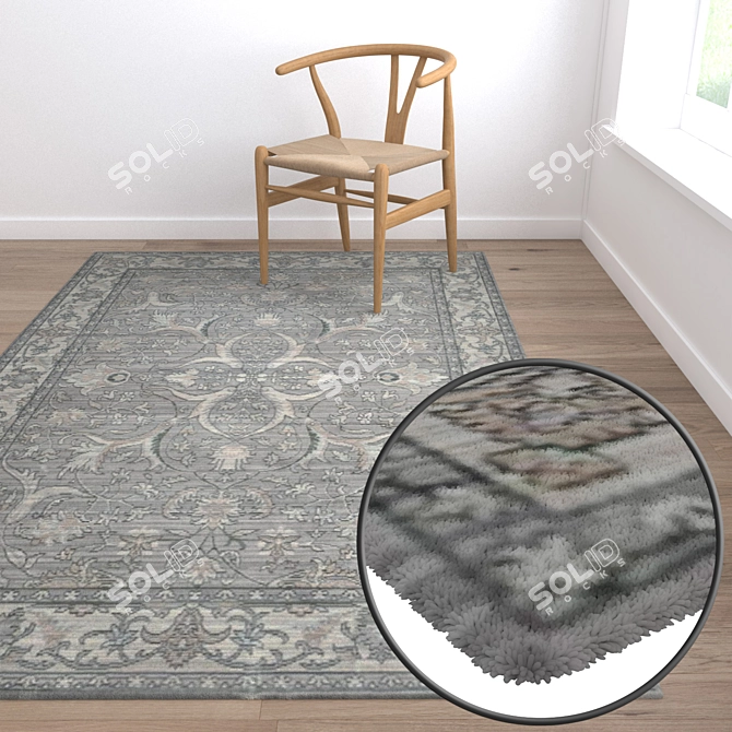 Luxury Carpet Set | High-Quality Textures | Multiple Variants 3D model image 5