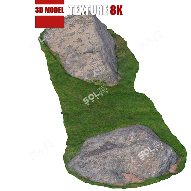 Title: Detailed Stone Model for Close-up Shots 3D model image 4