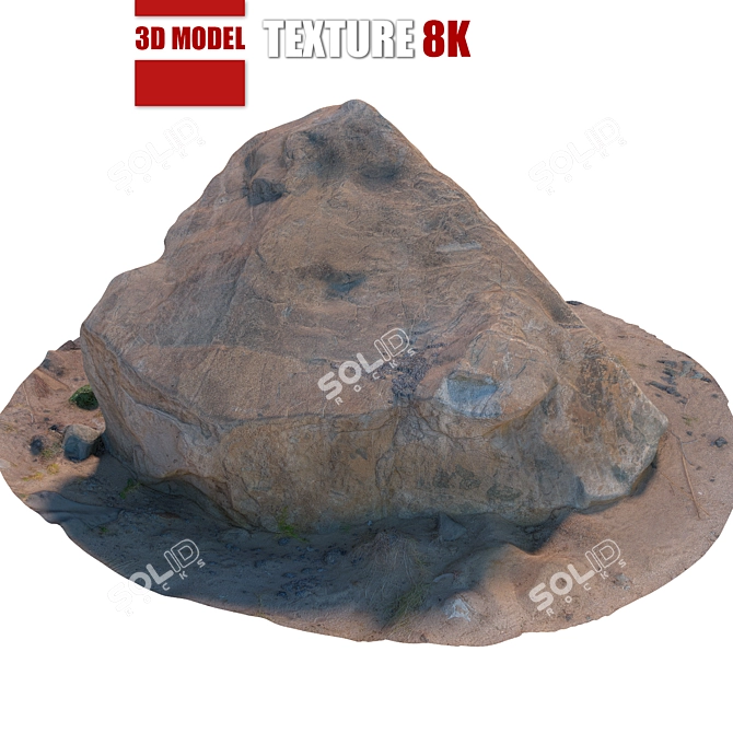 Detailed Stone 3D Model 3D model image 2