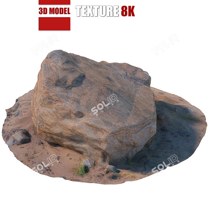 Detailed Stone 3D Model 3D model image 3