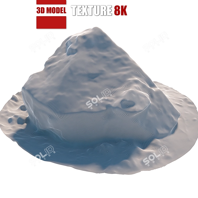 Detailed Stone 3D Model 3D model image 4