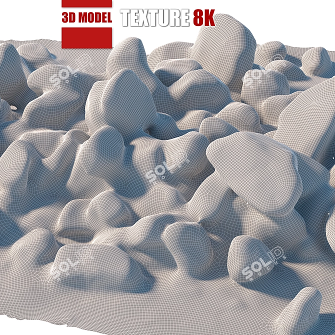 Detailed Stone Model - 8K Textured+Retopology 3D model image 4