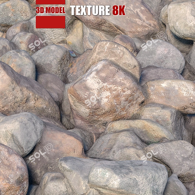 Detailed Stone Model - 8K Textured+Retopology 3D model image 5