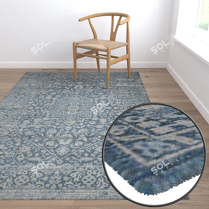 High Quality Carpet Set 3D model image 5