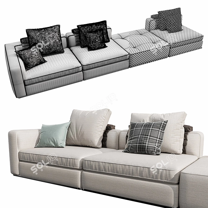 Albert Sofa: Elegant and Timeless Design 3D model image 3