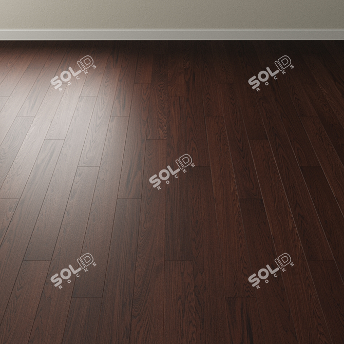 Dark Chocolate Oak Parquet 3D model image 2