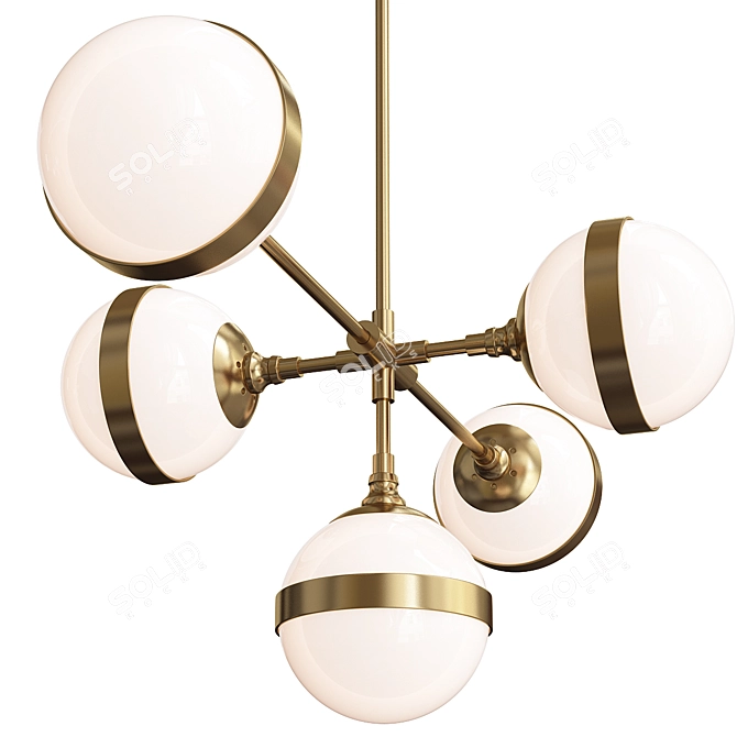 Peggy Guggen Chandelier - Timeless Mid Century Brass Beauty 3D model image 4