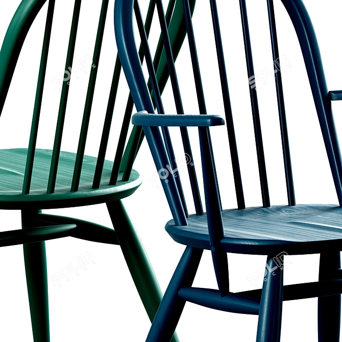 Title: Ercol Originals Windsor Dining Chair 3D model image 4