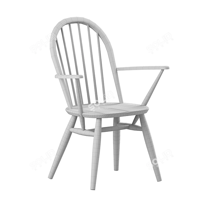 Title: Ercol Originals Windsor Dining Chair 3D model image 5
