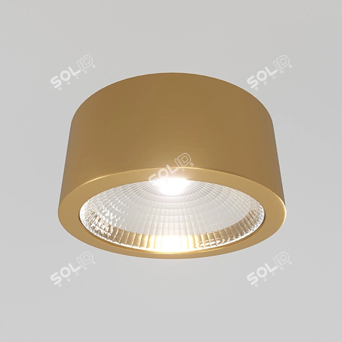 Modern Brass LED Ceiling Light 3D model image 1