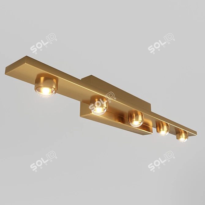 Modern Brass Glass LEDi Pendant 3D model image 2