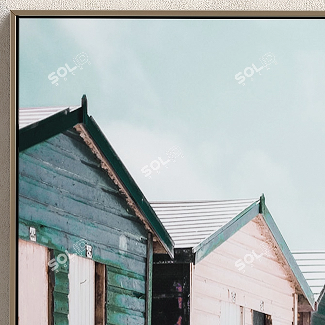 Coastal Framed Prints Set 3D model image 3