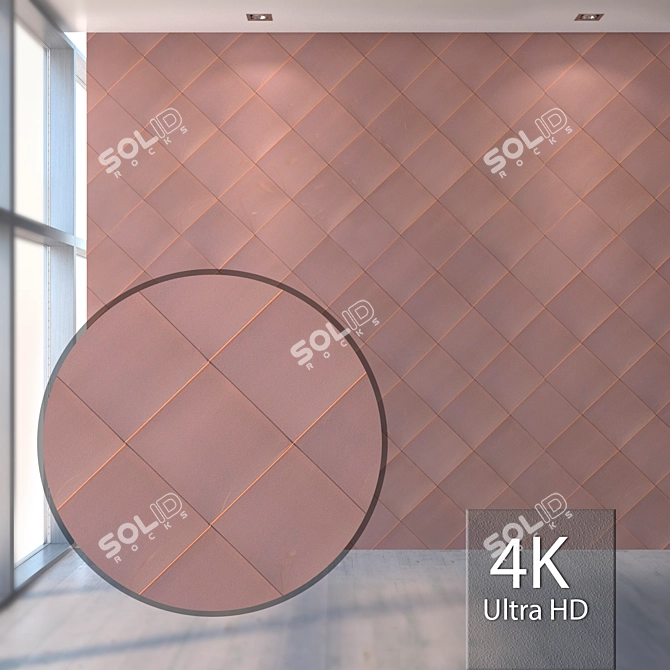 Seamless Copper Texture 3D model image 4