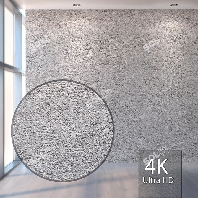 Seamless Rough Stucco Texture 3D model image 1