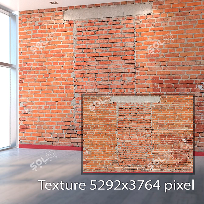 Title: Seamless Blocked Wall Texture 3D model image 2