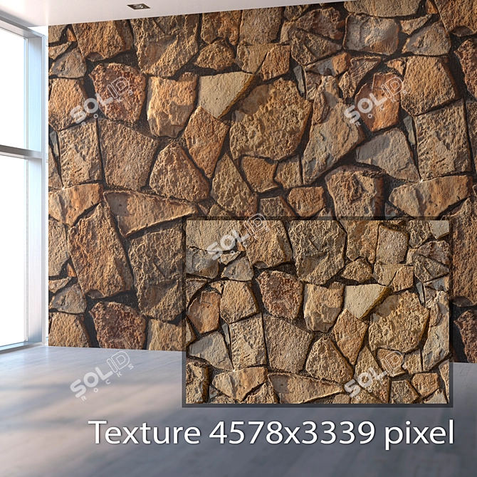 Seamless Natural Stone Texture 3D model image 2