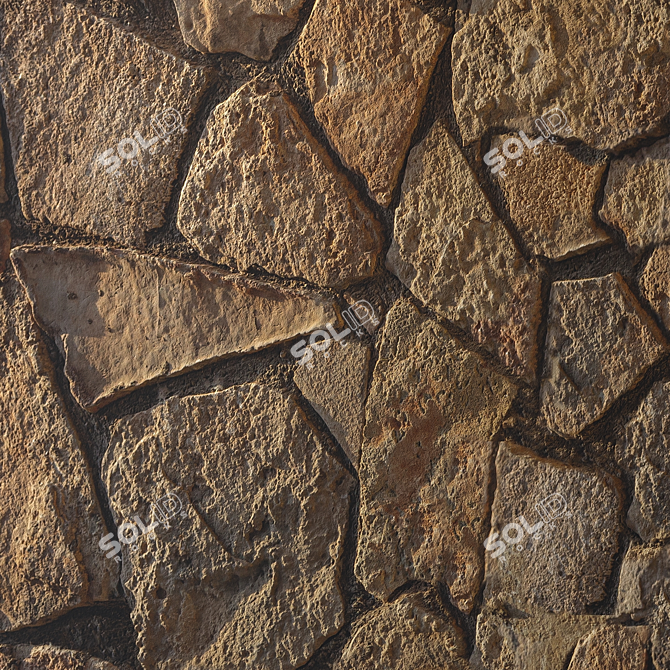 Seamless Natural Stone Texture 3D model image 4