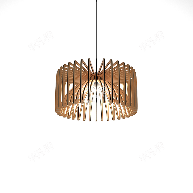 George Oliver Bannon 1 - Wooden Pendant Light 3D model image 3