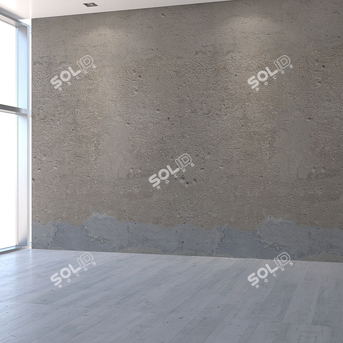 Title: Seamless Concrete Texture Kit 3D model image 4