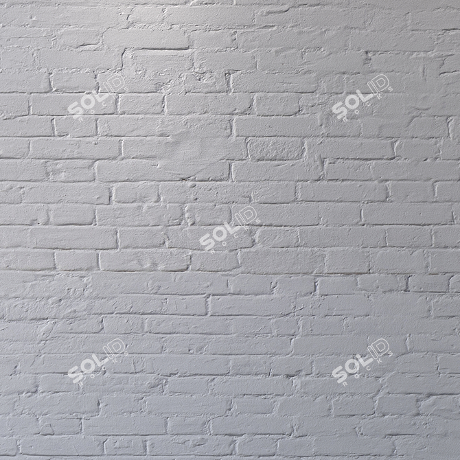 Seamless White Brick Texture for High Resolution Designs 3D model image 4