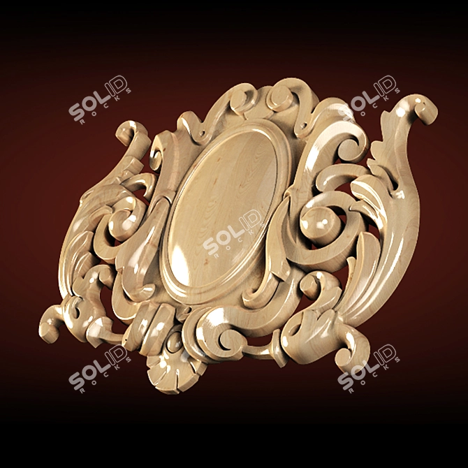 Classic Carved Cartridge Overlay | High-Quality 3D Model 3D model image 2