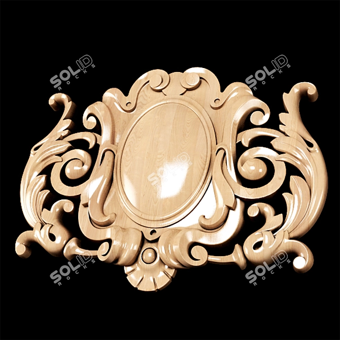 Classic Carved Cartridge Overlay | High-Quality 3D Model 3D model image 8