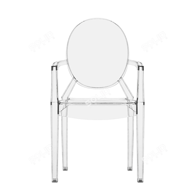 Anime Transparent Dining Chair: Sleek and Stylish 3D model image 2