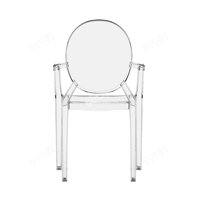 Anime Transparent Dining Chair: Sleek and Stylish 3D model image 4