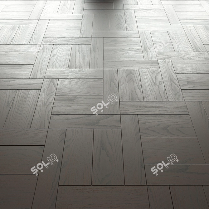 Elegant Basket Weave Parquet 3D model image 1