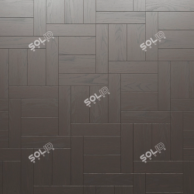 Elegant Basket Weave Parquet 3D model image 2