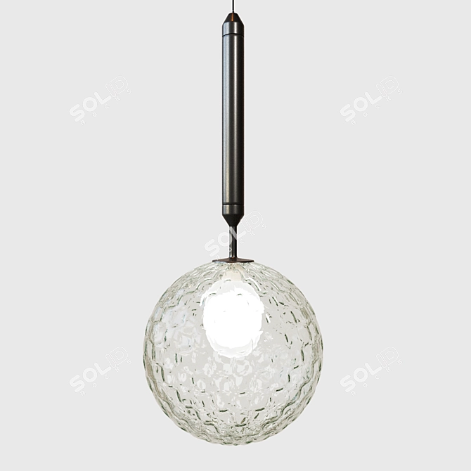 Elegant Glass Pendant Light 3D model image 2