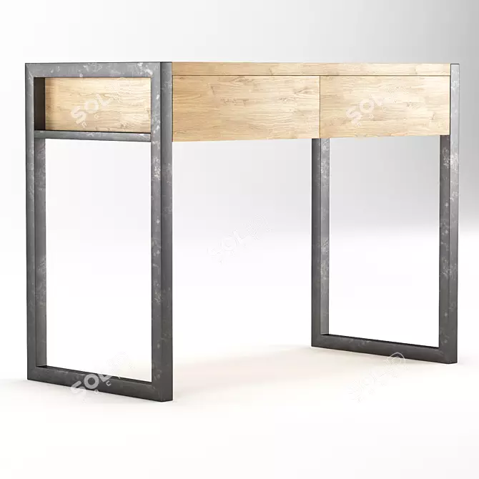 Modern Console Desk with Blum Drawers 3D model image 1