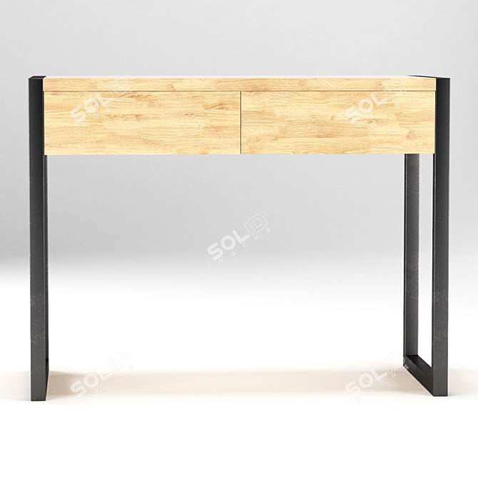 Modern Console Desk with Blum Drawers 3D model image 2