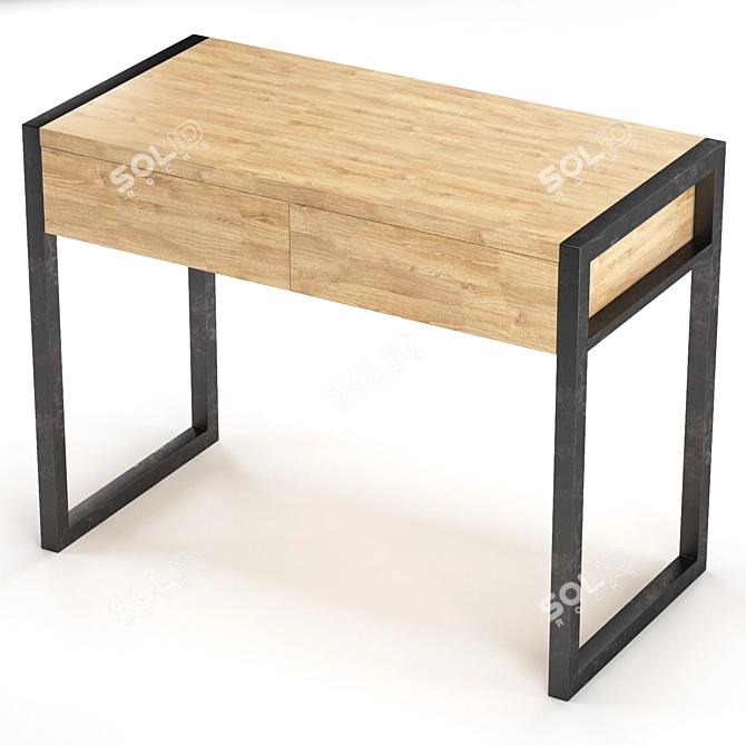 Modern Console Desk with Blum Drawers 3D model image 3