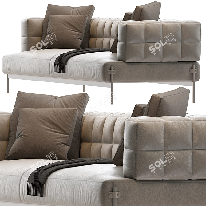 Sleek Aston Martin V220 Sofa 3D model image 2