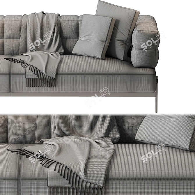 Sleek Aston Martin V220 Sofa 3D model image 3