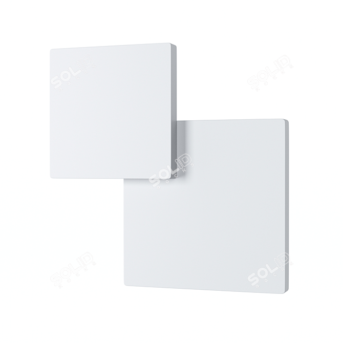 TAHITI Wall Light: Stylish Aluminum LED Fixture 3D model image 1