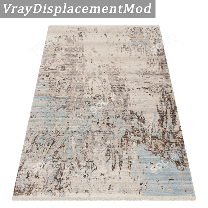 Premium Carpets Set: 3 High-Quality Textured Rugs 3D model image 3