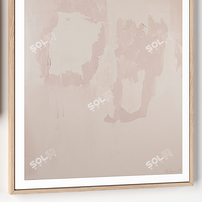 Framed Textured Paintings Collection 3D model image 3