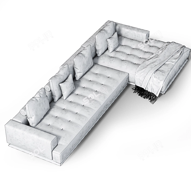 Zanotta Shiki Sofa: Contemporary Elegance for Your Living Space 3D model image 5