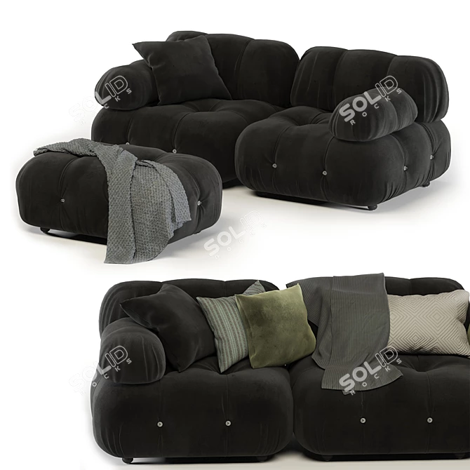 Iconic Mario Bellini Sofa 3D model image 3