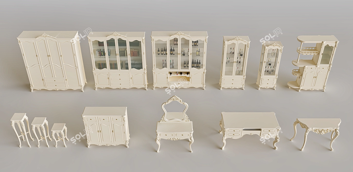 Elegant Euro Set: Transform Your Space 3D model image 2