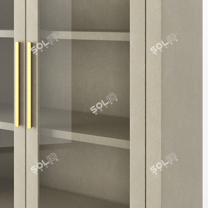 Elegant Glass Cabinet Restoration 3D model image 3