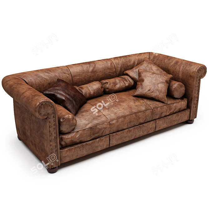 Luxury Designer Baxter Alfred Sofa 3D model image 2