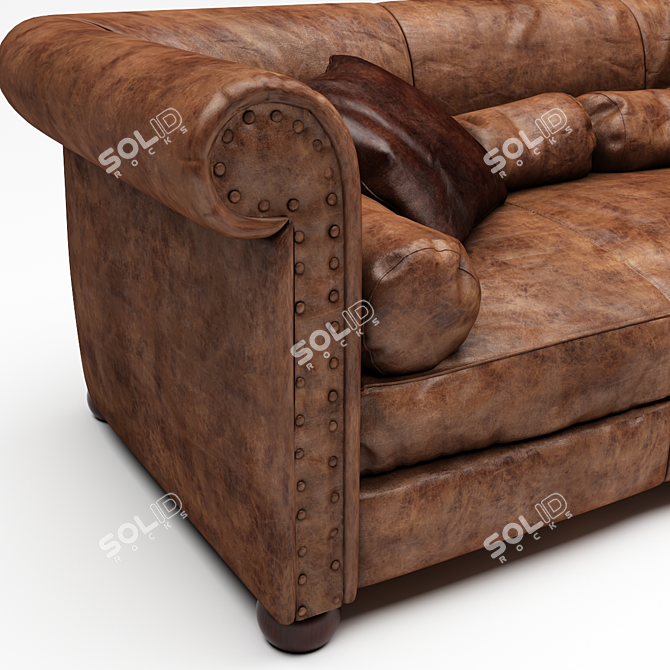 Luxury Designer Baxter Alfred Sofa 3D model image 3