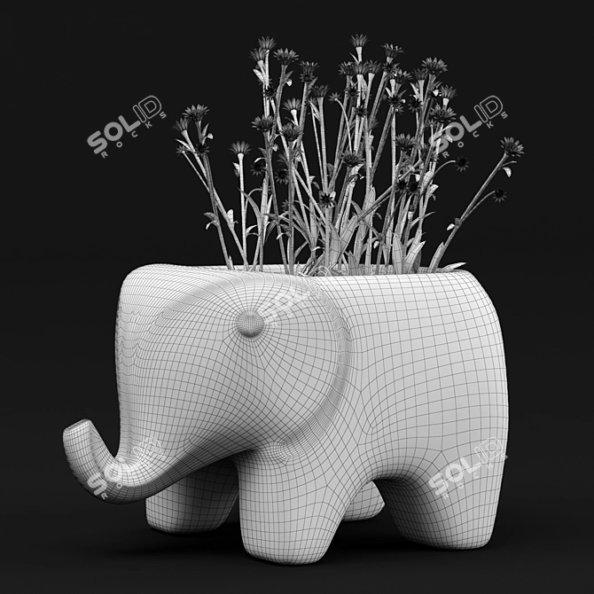 Adairs Home Republic Animal Vase: Elegant & Charming 3D model image 3